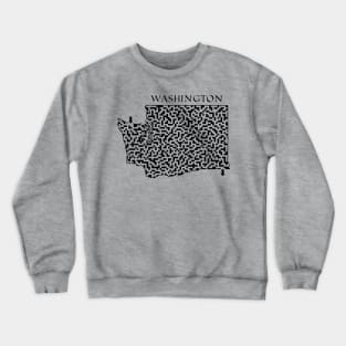 Washington State Outline Maze & Labyrinth Crewneck Sweatshirt